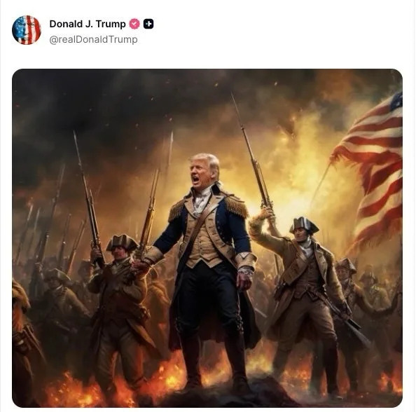 ‘Stolen Valor’ Backlash After Trump Posts AI Image Showing Himself As Four-Star General