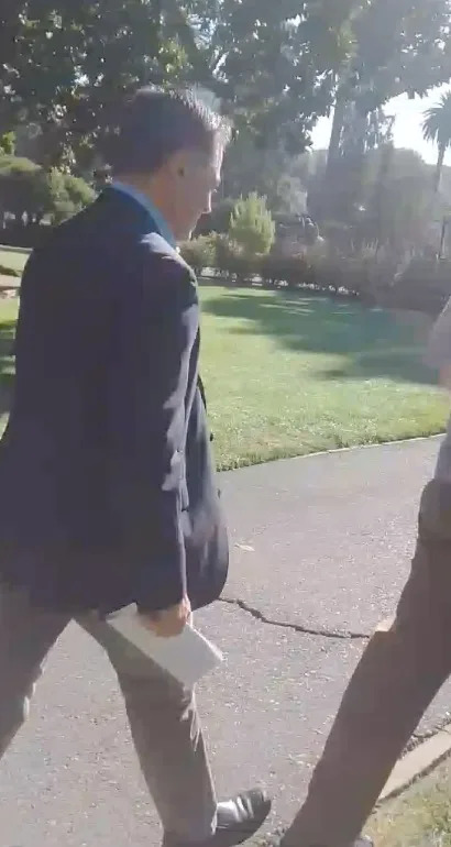 Xavier Becerra Walks Away From Reporters After Questions About Migrant Children Record