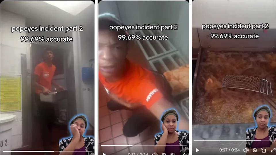 Viral Video Shows Popeyes Worker Leaning Over Uncovered Raw Chicken, Sparking Outrage