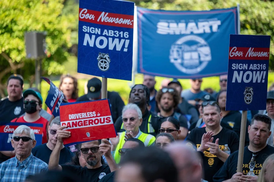 Newsom Sued as Teamsters Challenge DMV Rules Allowing Self-Driving Trucks — Union Says 200,000 Jobs at Risk