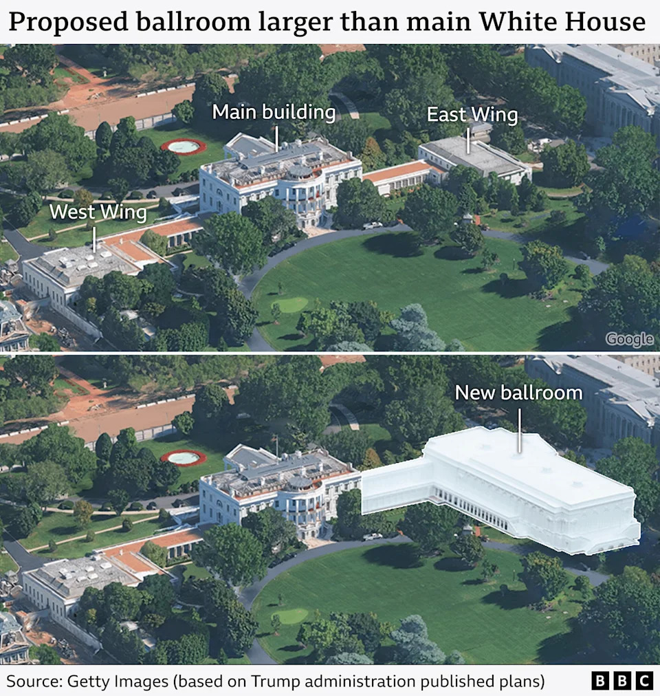 Appeals Court Pauses Trump’s $400M White House Ballroom, Setting Up Possible Supreme Court Showdown