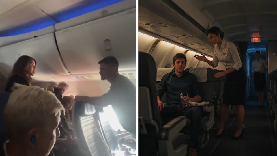Viral Video Shows Intoxicated Passenger Disrupting Flight While Father and Crew Try to Calm Him