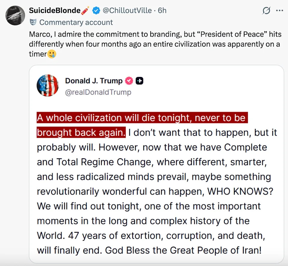 Rubio Calls Trump 'President of Peace' — Post Backfires as Critics Cite Missteps and Deadly Iran Strike