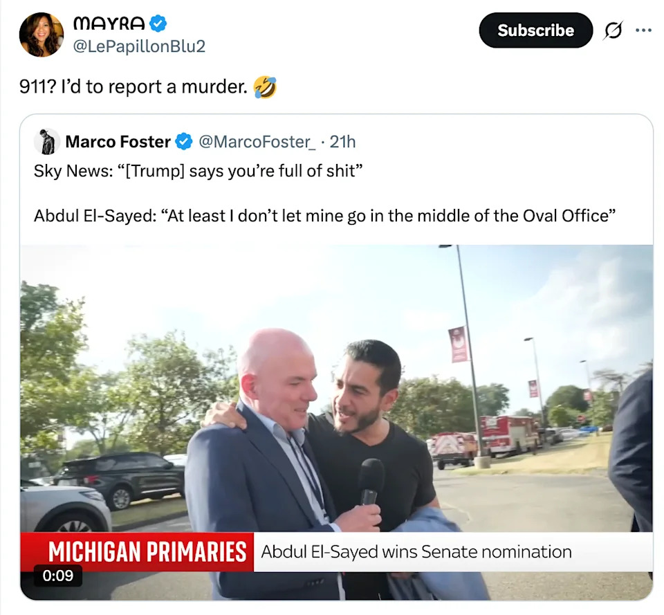 Michigan Senate Candidate Fires Back at Trump With Viral Oval Office Comeback