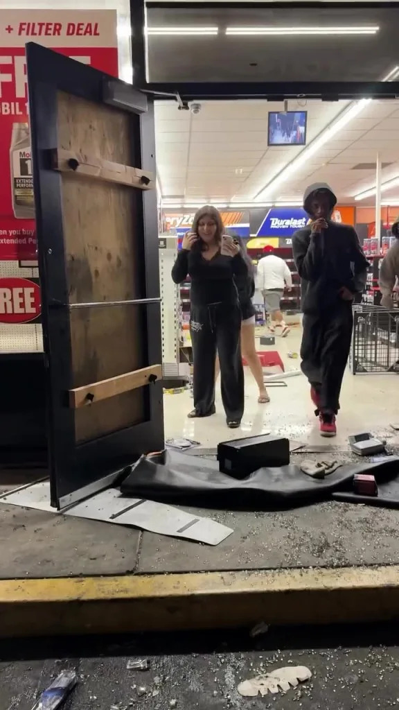 Masked Mob Strikes Same East LA AutoZone Twice In 24 Hours During Massive Street Takeovers