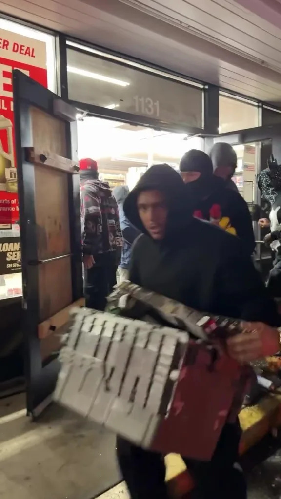 Masked Mob Strikes Same East LA AutoZone Twice In 24 Hours During Massive Street Takeovers