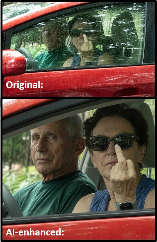 Fact Check: AI-Enhanced Photo Shows Christine Grady Making Obscene Gesture — Original Photo Altered