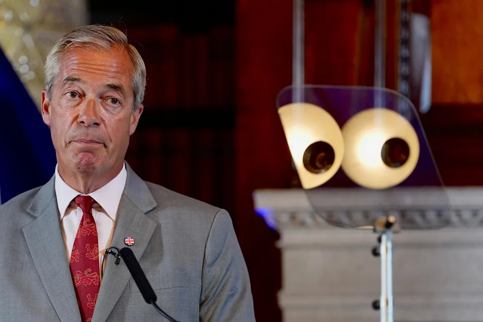 Nigel Farage Faces Scrutiny — And a Dustbin-Wearing Challenger — in Clacton By-Election
