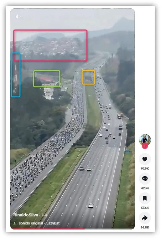 Viral Motorcycle Rally Video Misattributed To Dearborn Protest — AFP Geolocates Footage To Brazil