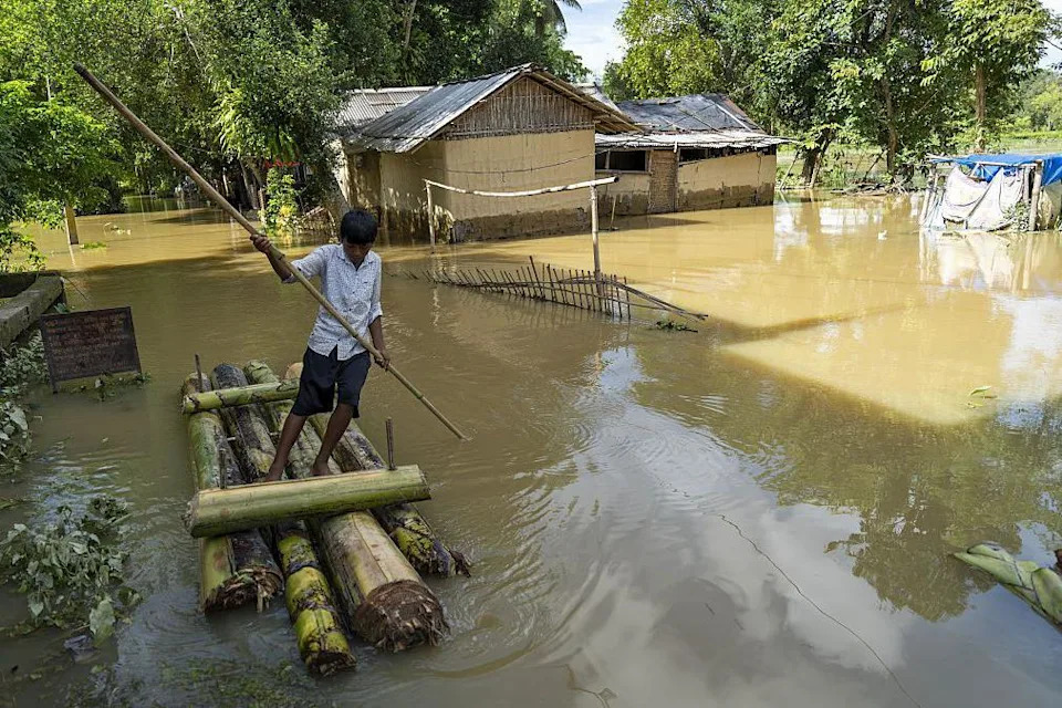 97-Year-Old Rescued On Makeshift Banana Raft As Devastating Assam Floods Displace Millions