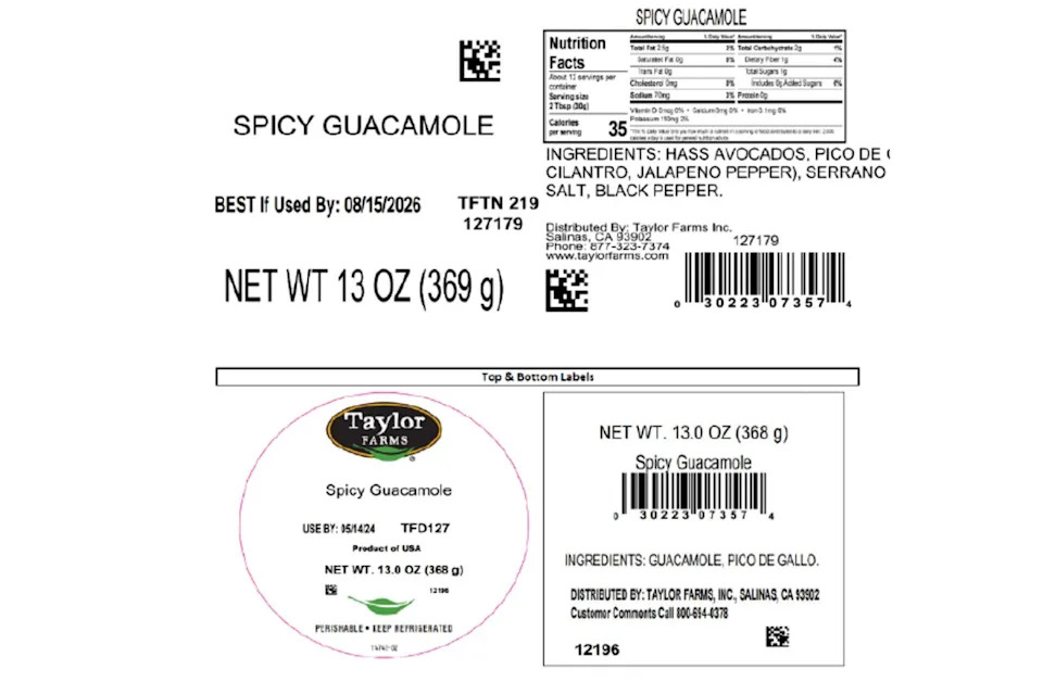 Povlačenje guacamolea, salse i dipova zbog moguće Salmonella kontaminacije — proizvodi Taylor Farms povučeni iz Targeta i drugih lanaca