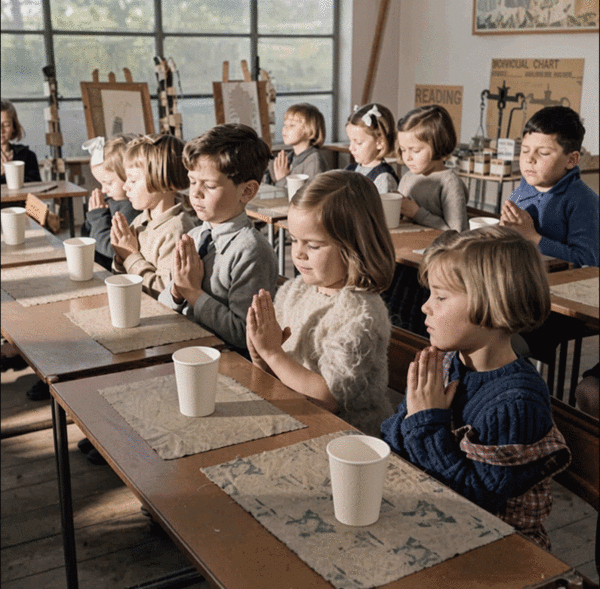 Provera činjenica: Kolorizovana fotografija iz 1944. nije original — AI je menjao lica i čaše
