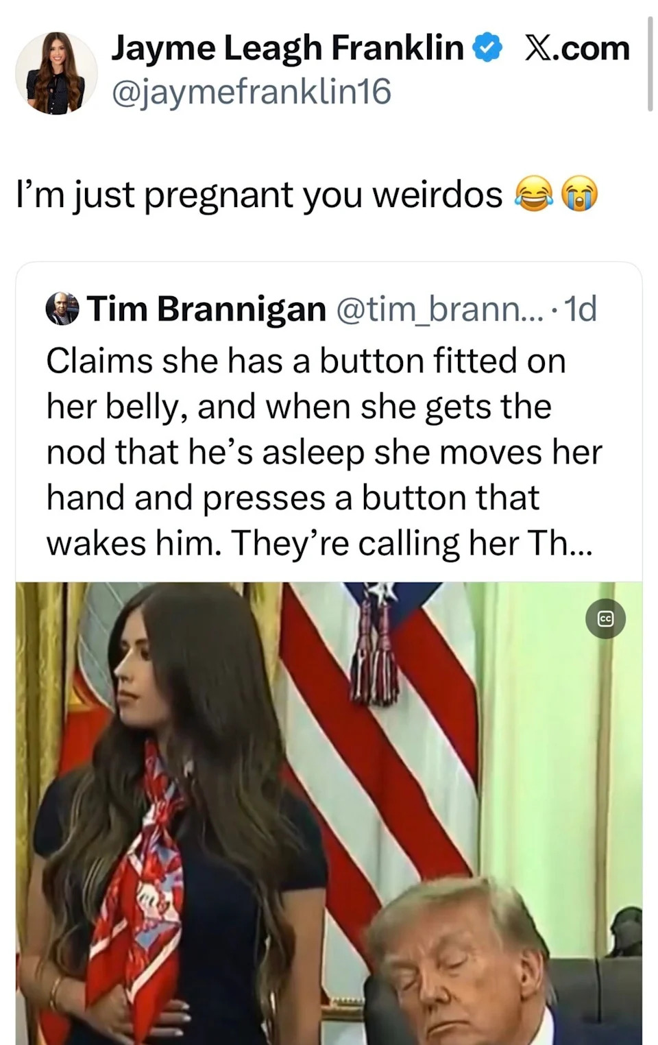 Viral 'Zapper' Theory Debunked After Pregnant Aide Stands Behind Dozing Trump