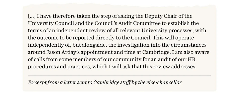 Cambridge To Audit HR After Tribunal Finds Vice‑Chancellor 'Mishandled' Whistleblower Case