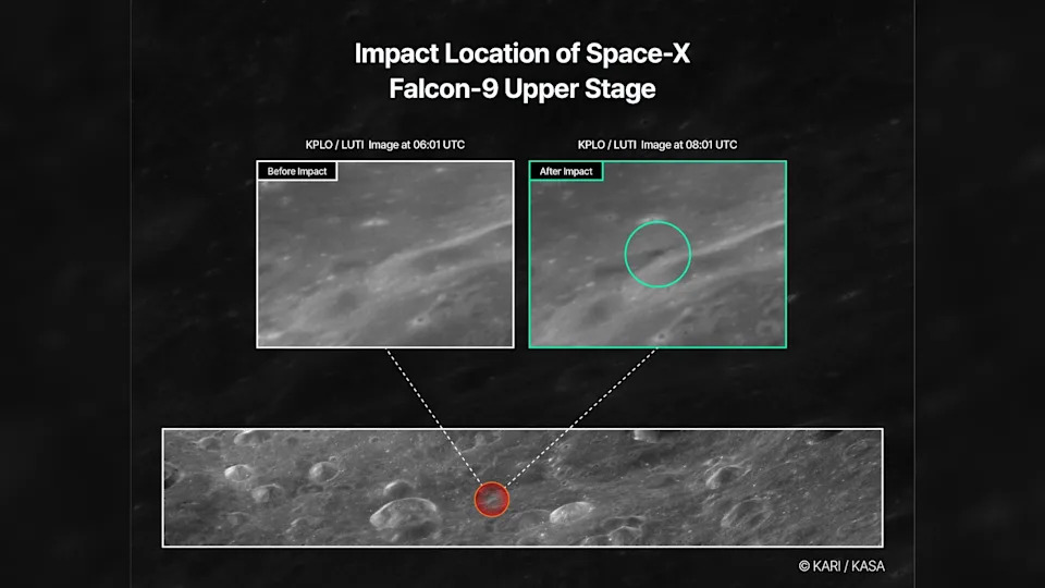 Falcon 9 Pogodio Mesec: Sudar 4,5 t Gornje Faze Ističe Operativni Rizik Za Lunarna Naselja