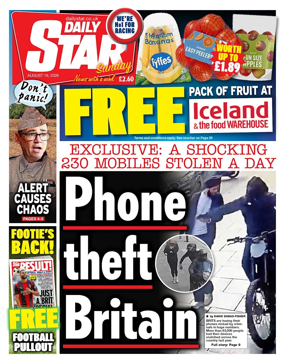 Sunday Papers Roundup: 'Surge Pricing' For Water, 83,000 Stolen Phones, Wildfires And High-Profile Tragedies