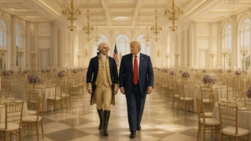 Trump Shares Fantastical George Washington Images on Truth Social as USS Abraham Lincoln Sailors Report Harsh Conditions