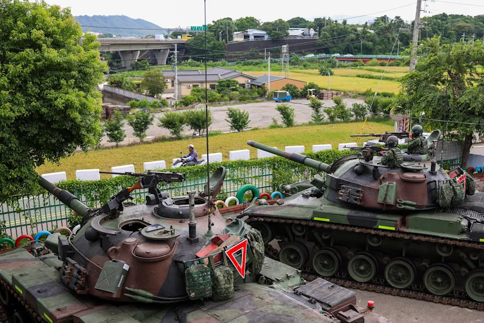 Taiwan Deploys Aging CM-11 'Brave Tiger' Tanks In Fixed Positions To Guard The Tamsui River