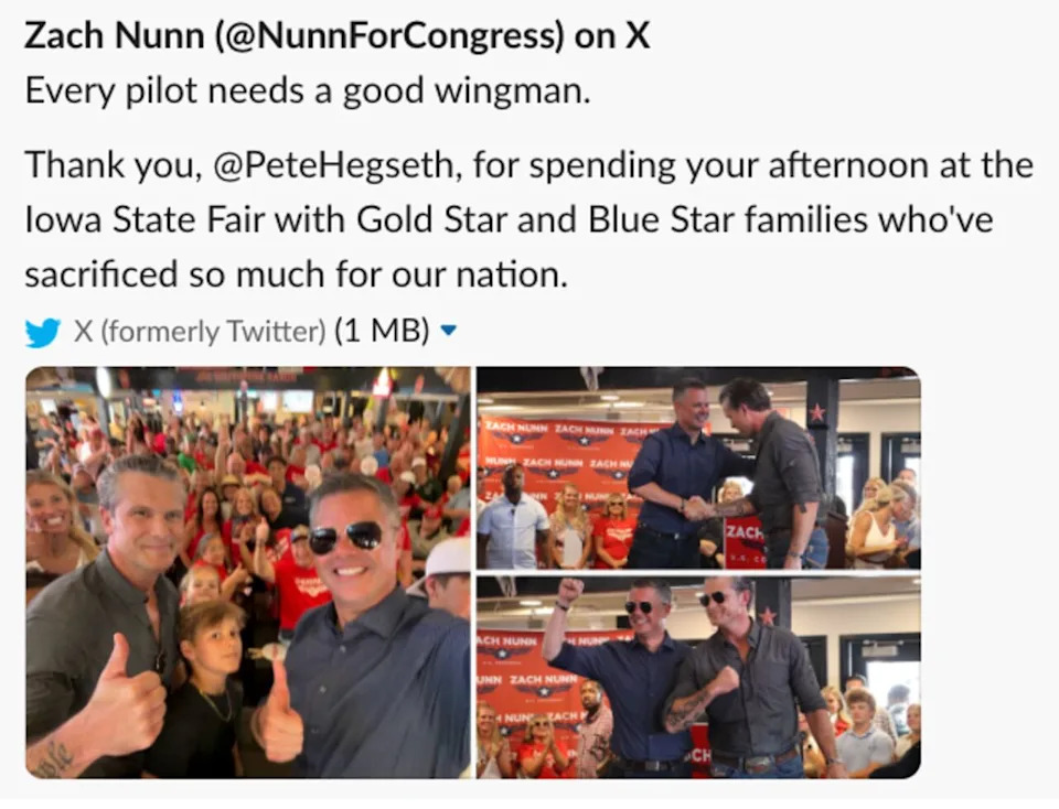 Rep. Zach Nunn Took Donor-Funded European Tour During 76-Day Government Shutdown
