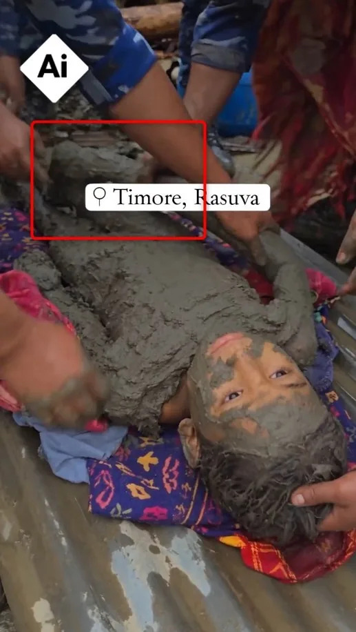 Viralni Video Navodnog Spasavanja Devojčice Posle Poplava Na Granici Nepal–Tibet Je AI‑Generisan, Utvrdio AFP