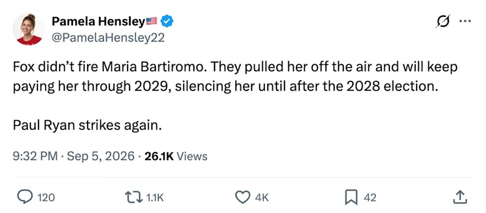 MAGA Targets Paul Ryan After Fox Pulls Pro‑Trump Host Maria Bartiromo