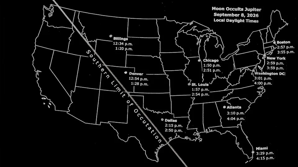 Sept. 8: How to See the Moon Temporarily Hide Jupiter — Even in Daylight