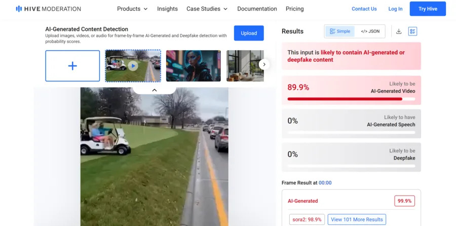 Fact Check: Viral Clip Of Golf Carts Entering Traffic Near Naperville Is AI-Generated
