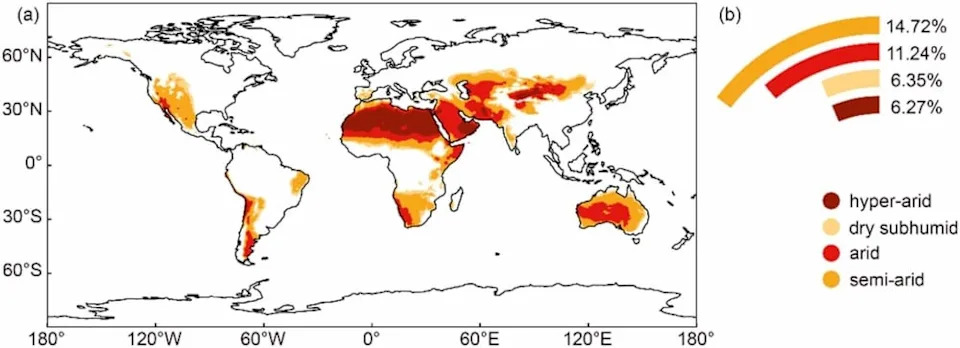 Sušna područja bi mogla obuhvatiti preko 40% kopna do 2100. — CO2 delimično usporava širenje