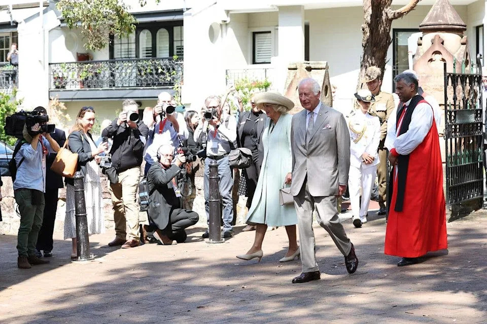 King Charles and Queen Camilla Greet Crowds at Sydney Church as Australian Tour Begins