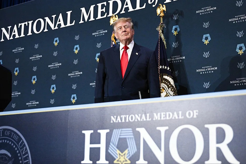 Trump Jokes He'd Award Himself the Medal of Honor: 