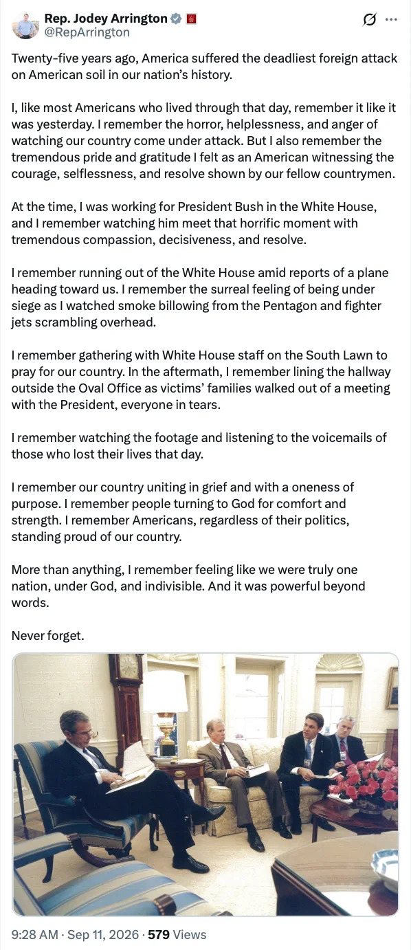 Republicans Who Voted Down 9/11 Families’ Relief Are Posting ‘Never Forget’ Messages — MeidasTouch Flags the Contrast