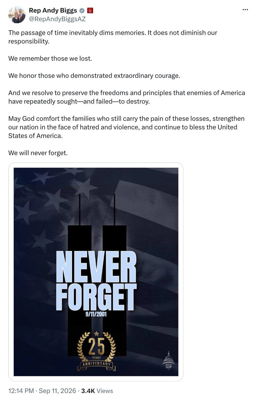 Republicans Who Voted Down 9/11 Families’ Relief Are Posting ‘Never Forget’ Messages — MeidasTouch Flags the Contrast