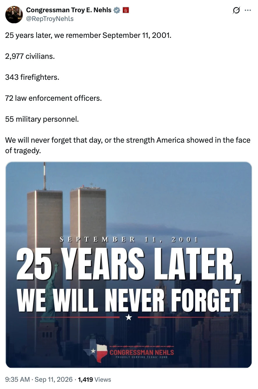 Republicans Who Voted Down 9/11 Families’ Relief Are Posting ‘Never Forget’ Messages — MeidasTouch Flags the Contrast