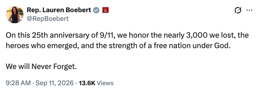 Republicans Who Voted Down 9/11 Families’ Relief Are Posting ‘Never Forget’ Messages — MeidasTouch Flags the Contrast