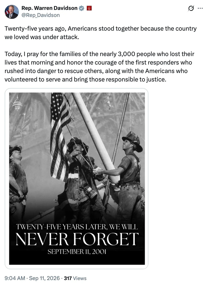 Republicans Who Voted Down 9/11 Families’ Relief Are Posting ‘Never Forget’ Messages — MeidasTouch Flags the Contrast