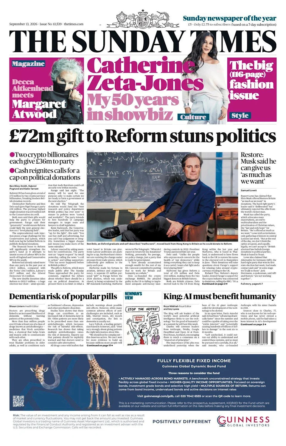 Salmond Files 'Withheld' and Reform's £72m 'War Chest' Lead Scotland's Front Pages
