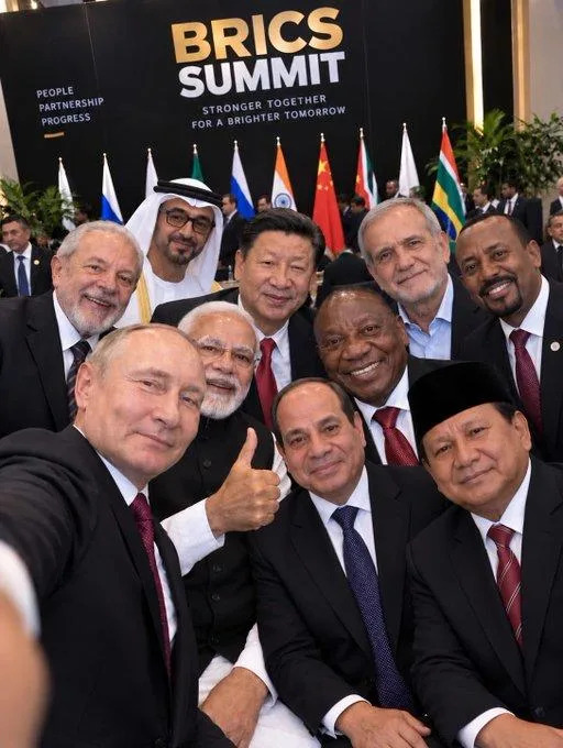 Lažan Selfi: AI-Generisana Slika Putina Sa Liderima BRICS Objavljena Sa Naloga Ruske Ambasade