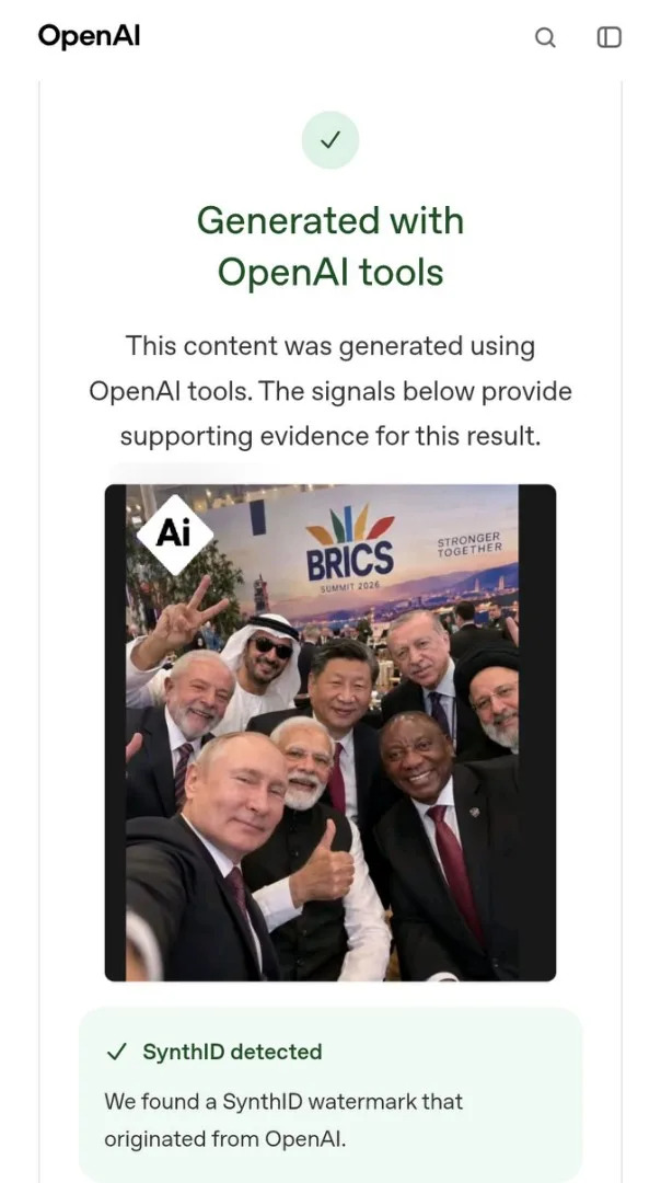 Lažna AI fotografija: Navodni „selfi“ svetskih lidera sa 18. BRICS samita u Nju Delhiju nije autentičan