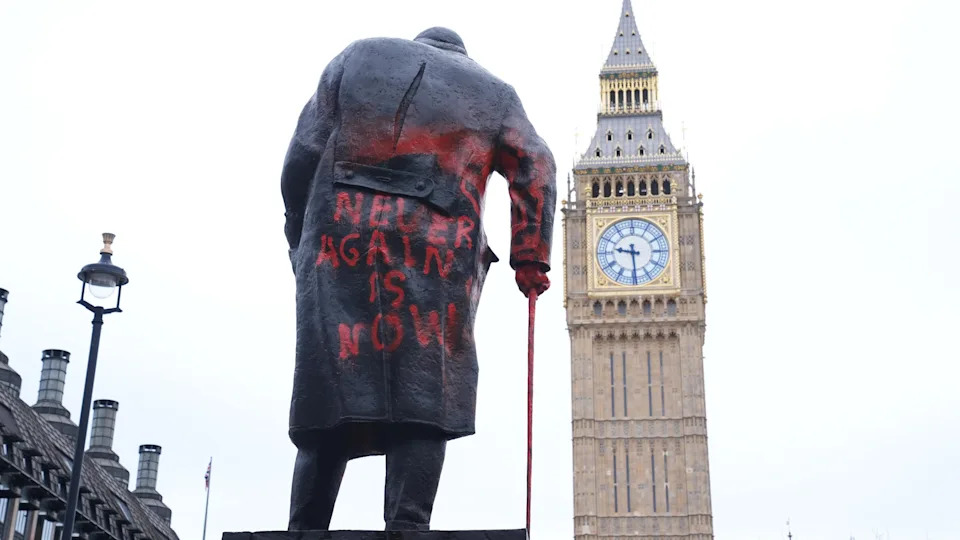 Man Acquitted After Spray-Painting 'Free Palestine' On Churchill Statue
