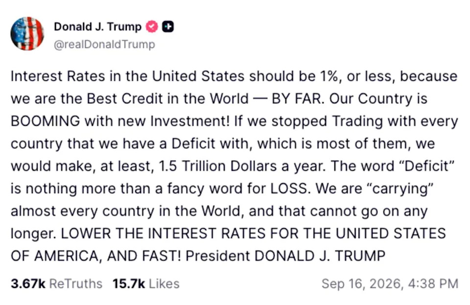 Trump Rebukes Fed After His Pick Backs First Rate Hike Since 2023