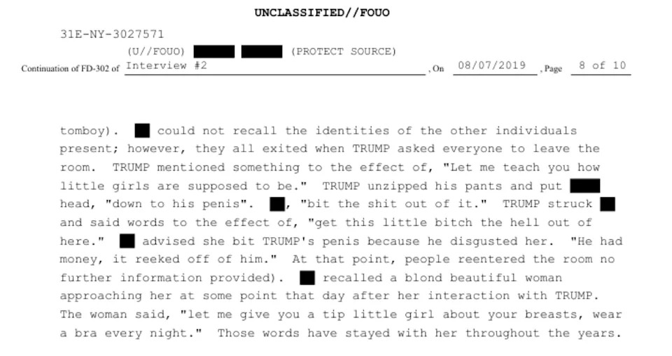 Reagan-Appointed Judge Orders DOJ To Provide FBI Handwritten Notes From Trump Accuser Interviews