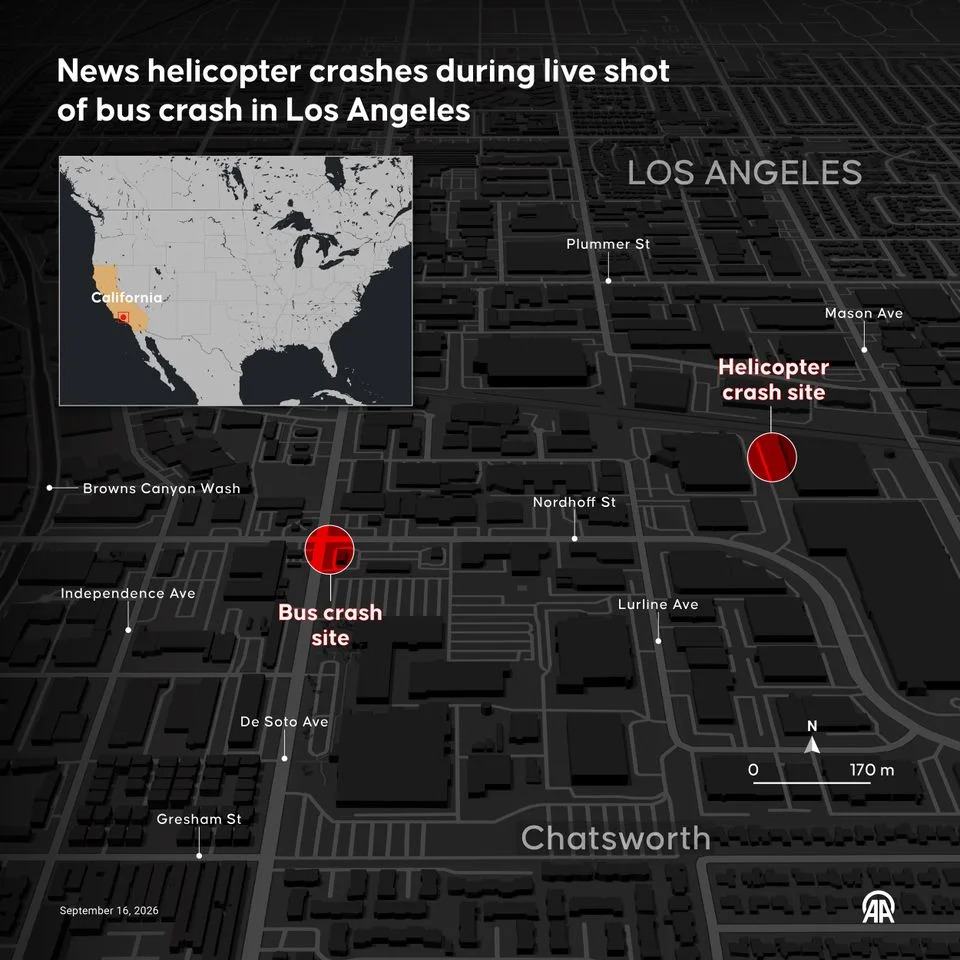 New Exterior Footage Shows KNBC Helicopter Plummeting Before Fatal Chatsworth Crash; Families Mourn