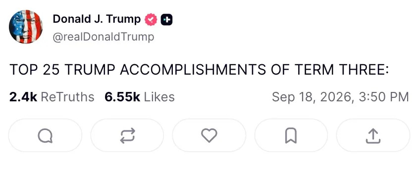 Trump Lists Iran War Among 'Top 25' 'Term Three' Achievements — Independent Reports Detail Significant U.S. Losses
