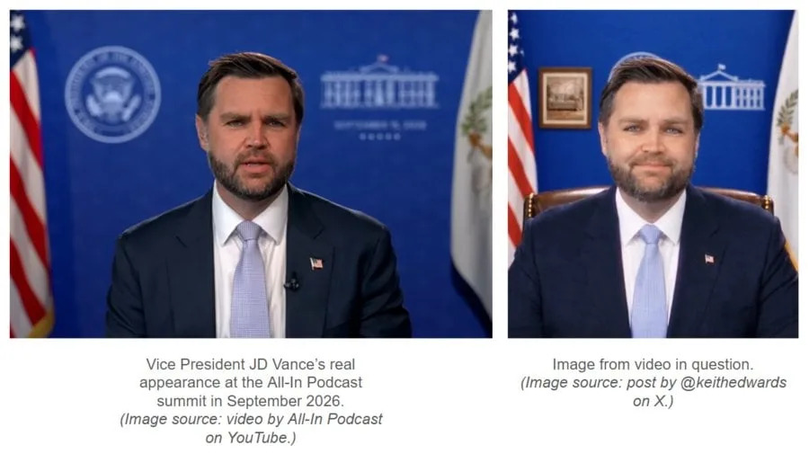 Fact Check: Viral Video Of Vice President J.D. Vance Asking For “Another Chance” Is An AI Deepfake
