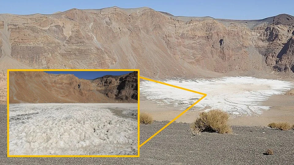 Bright White Salt, Not Snow: Natron Slab Glitters at Sahara’s Highest Peak