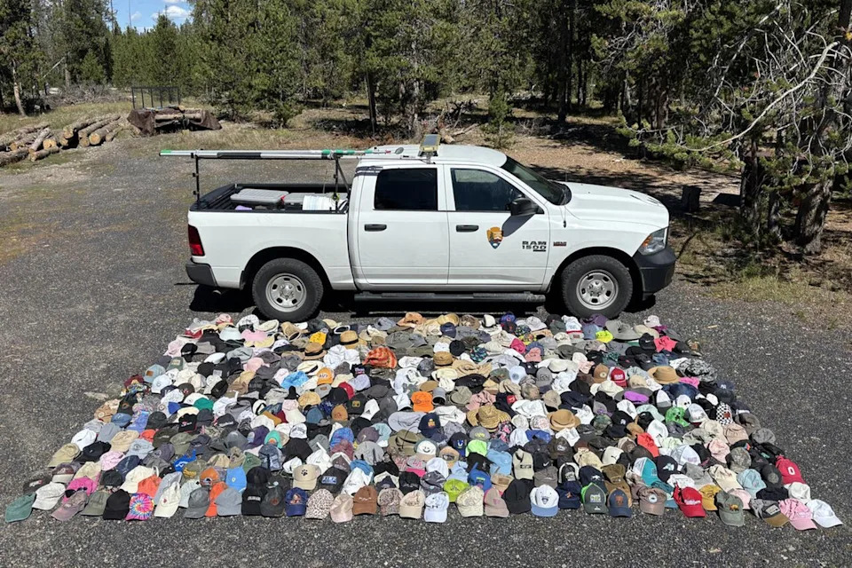 Yellowstone Crews Remove More Than 20,100 Pieces of Trash From Hot Springs — Over 280 Hats Recovered