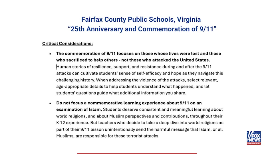 Legal Group Probes Fairfax County Over 9/11 Teaching Guide That Urges Not To ‘Center The Extremists’