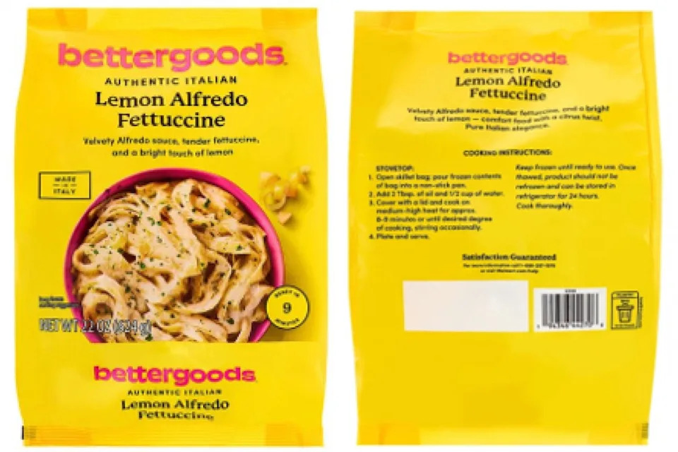 Frozen Lemon Alfredo Fettuccine Sold at Walmart Recalled Over Possible Listeria Contamination