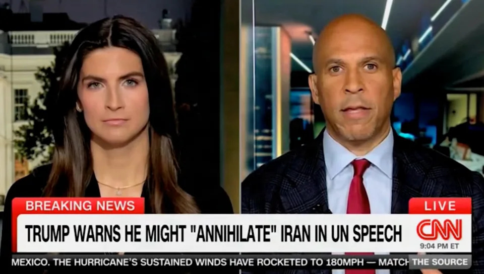Sen. Cory Booker Condemns Trump’s Confrontation With Kaitlan Collins at the U.N.; Press Freedom Defended