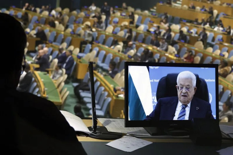Abbas Addresses U.N. Remotely After Visa Denial, Warns of 'Existential' Threat to Palestinians